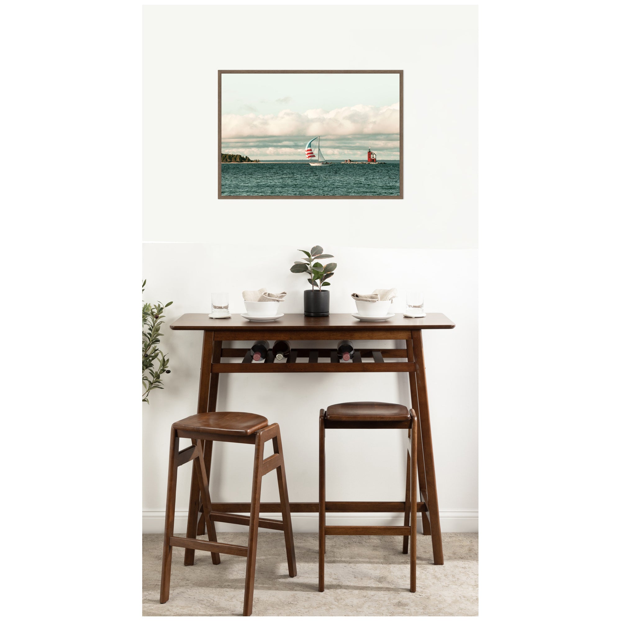 Framed Canvas 33 x 23 Sylvie Walnut 7