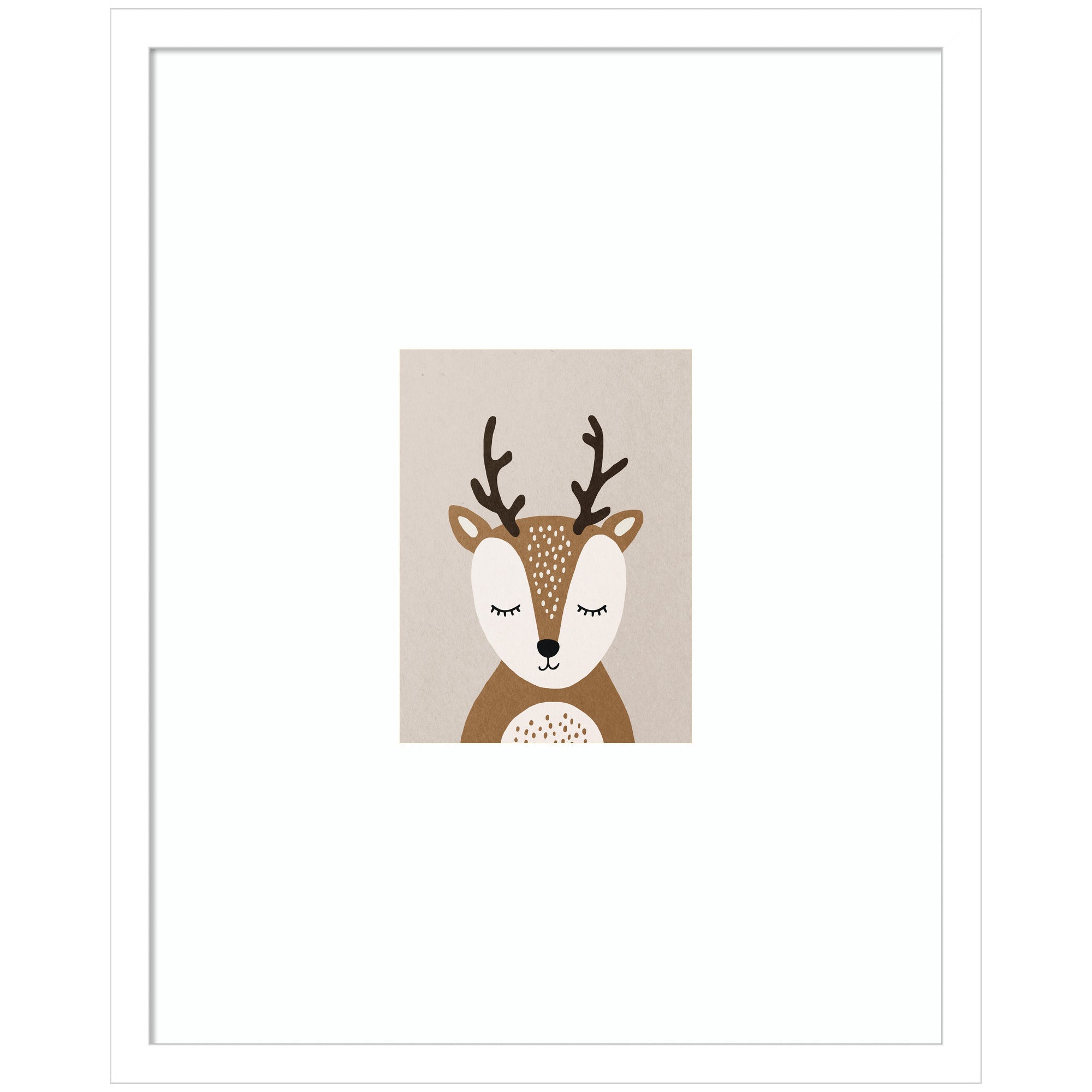Deer by July Art Prints Framed Wall Art Print