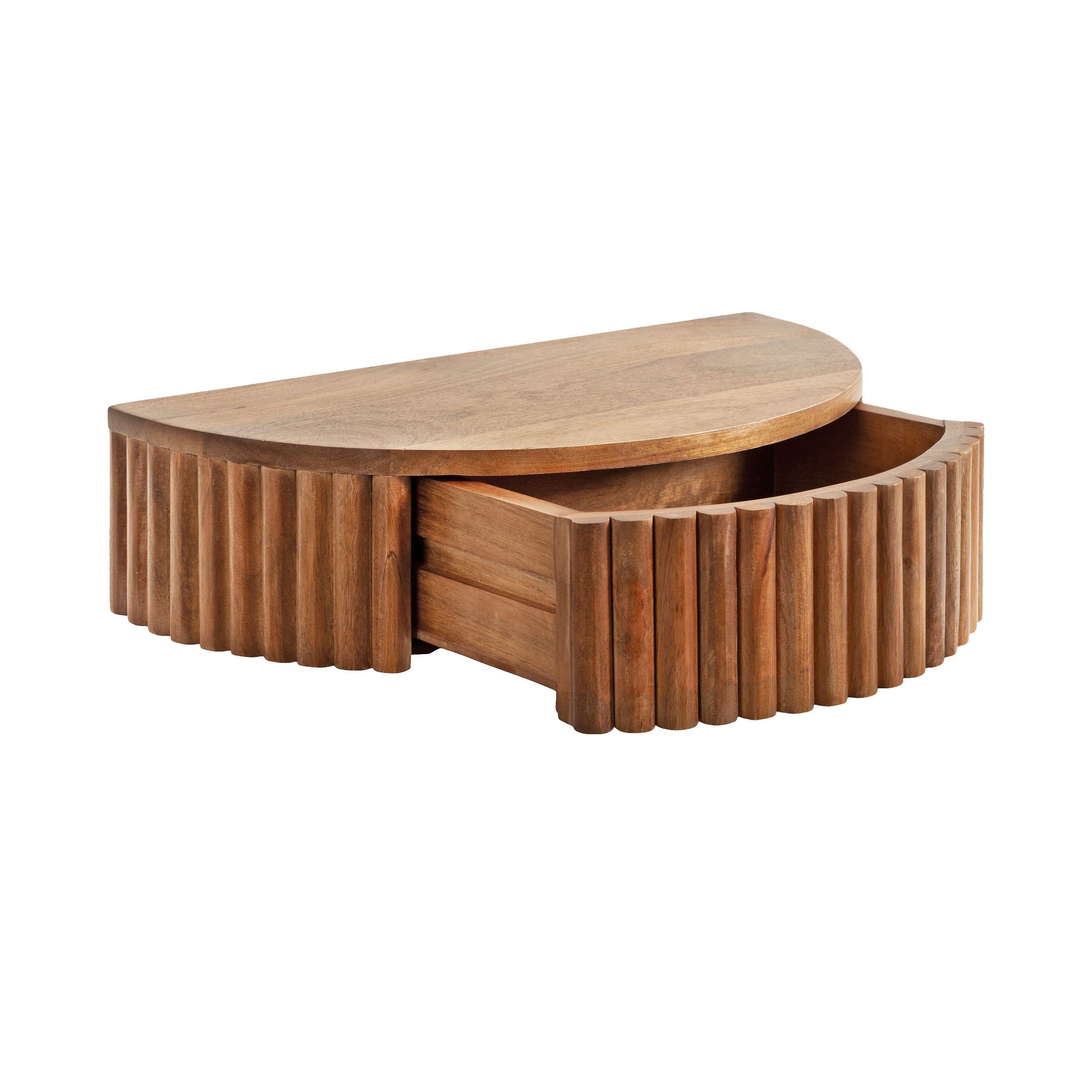 Floating Side Table Walnut Brown 20x11x6 6