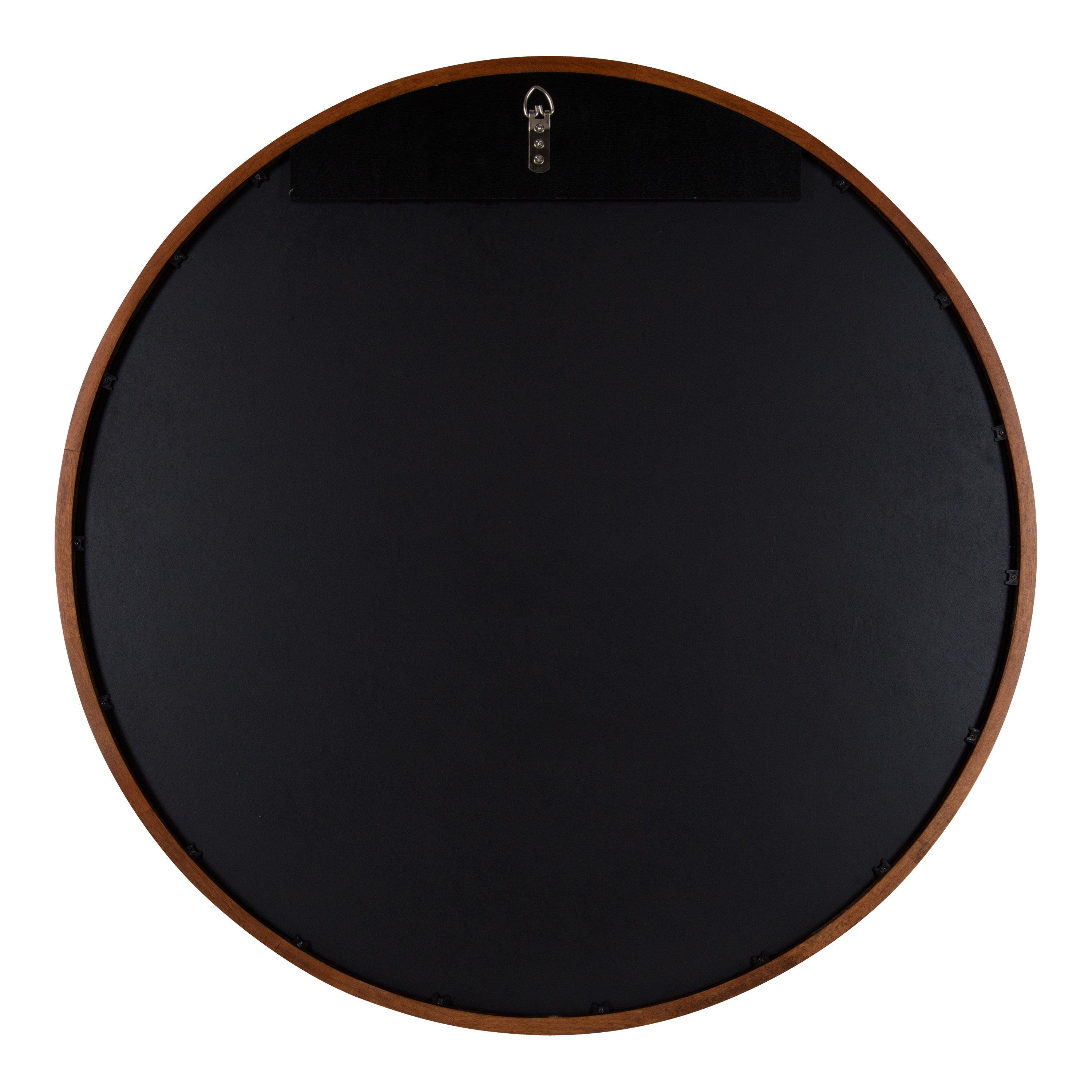 McLean Round Wood Framed Wall Mirror