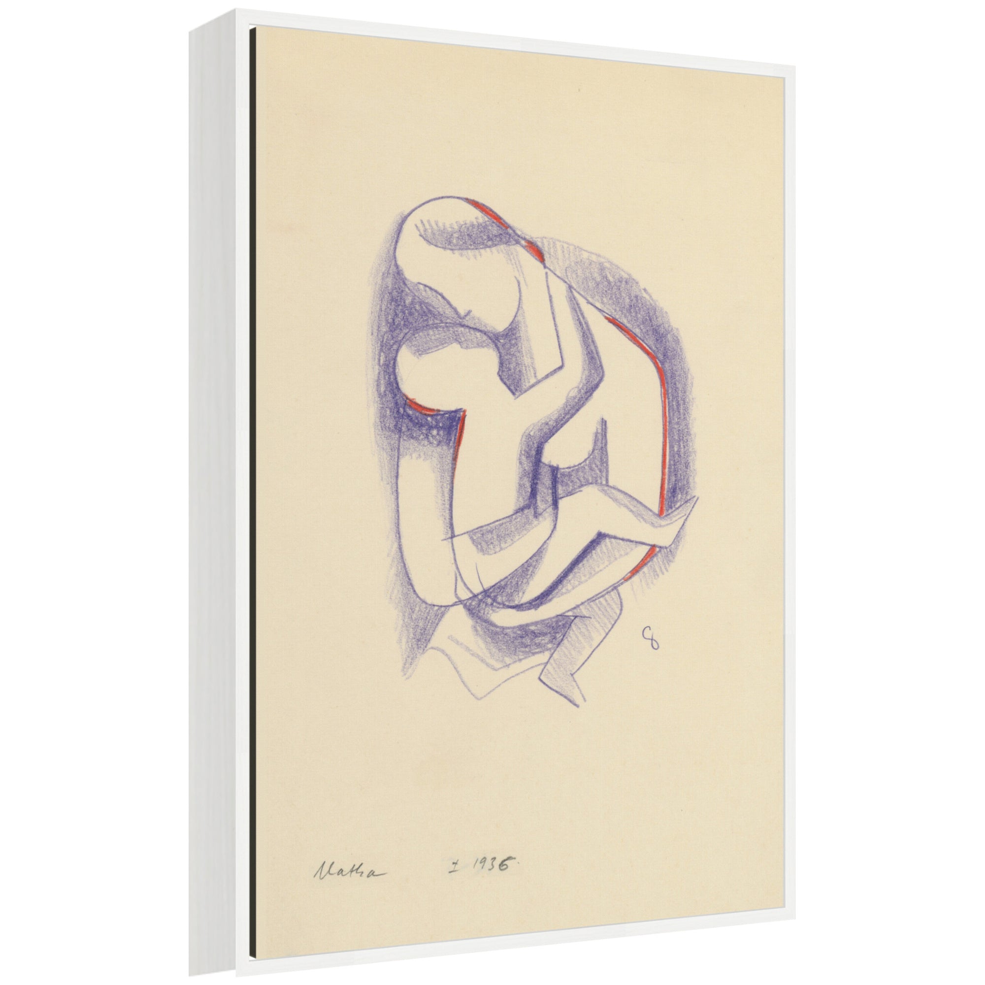 Mother 1936 Mikulas Galanda by Nostalgia Prints Framed Canvas Wall Art Print