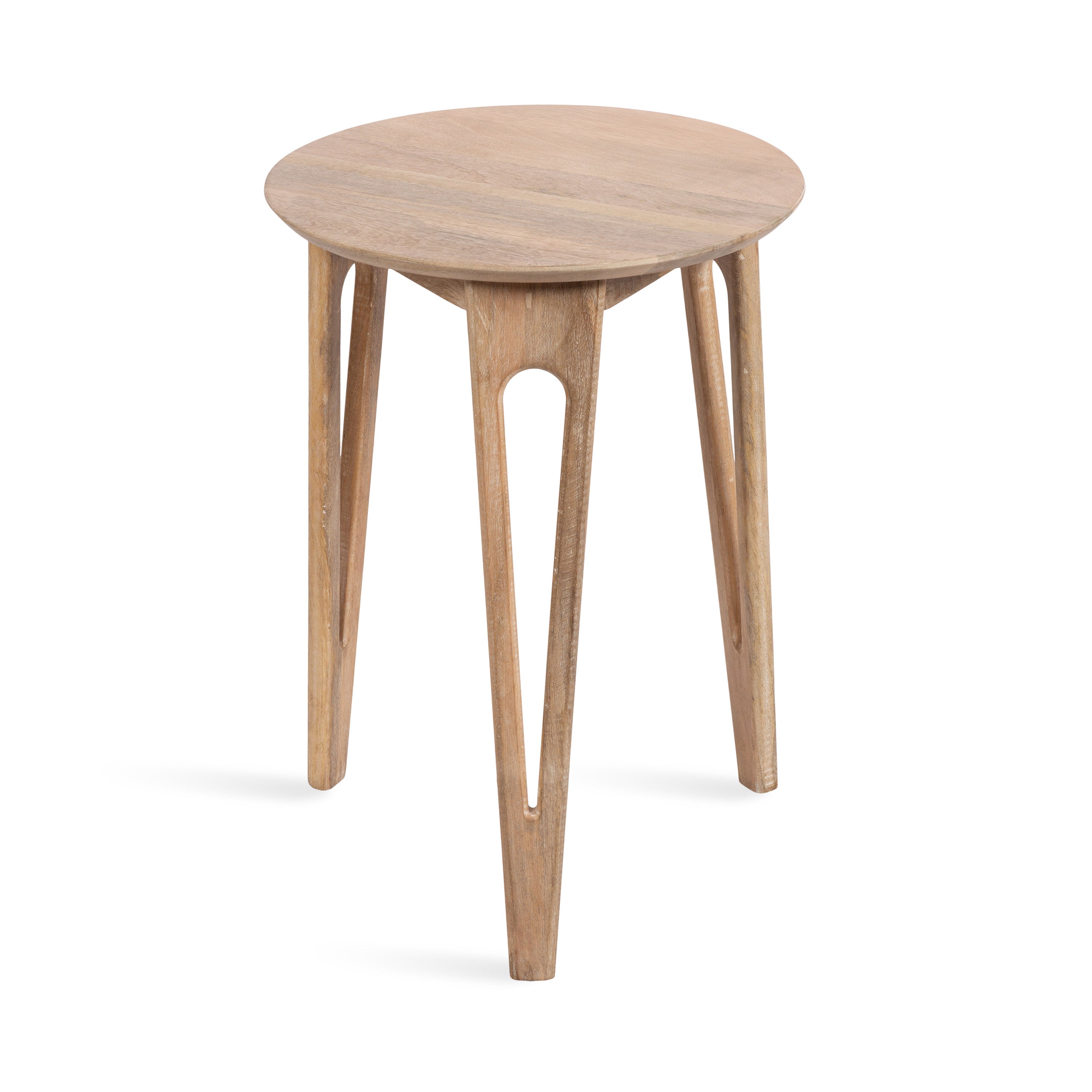 Side Table Natural Beige 16x16x22 5