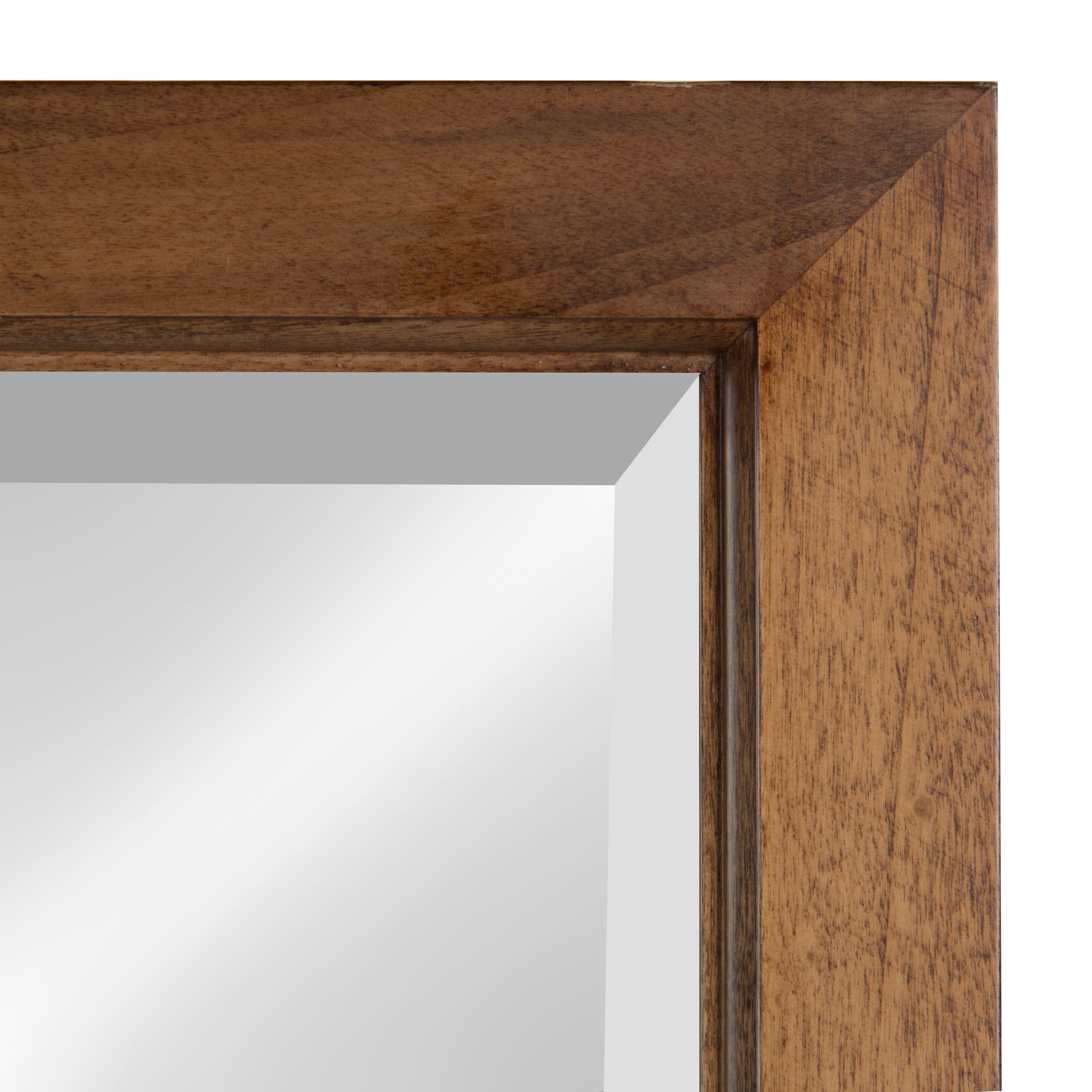 Windowpane Mirror Brown 26x32 3