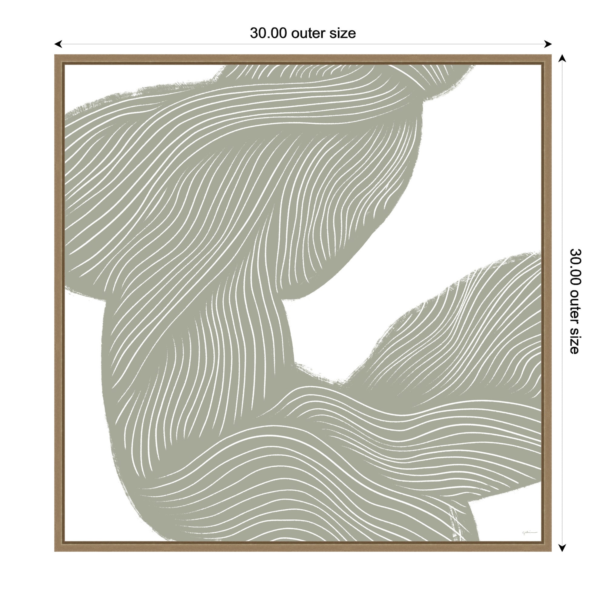 Movement Lines by Gabrielly Guedes Framed Canvas Wall Art Print