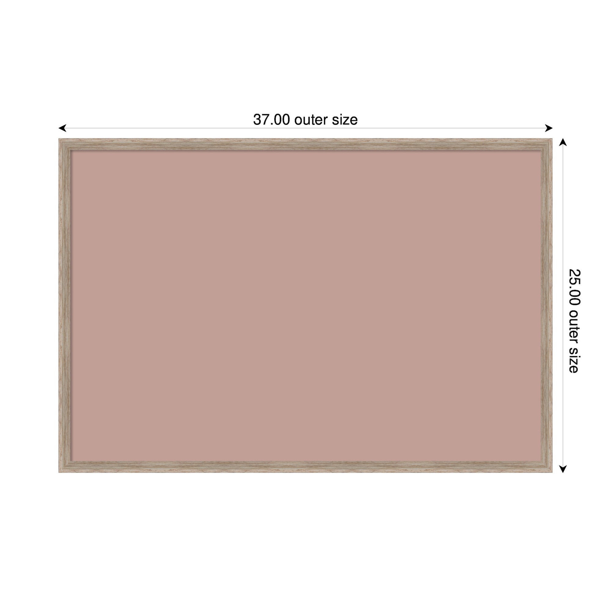 Framed Fabric Pinboard Blush Pink Clay Wall Organization