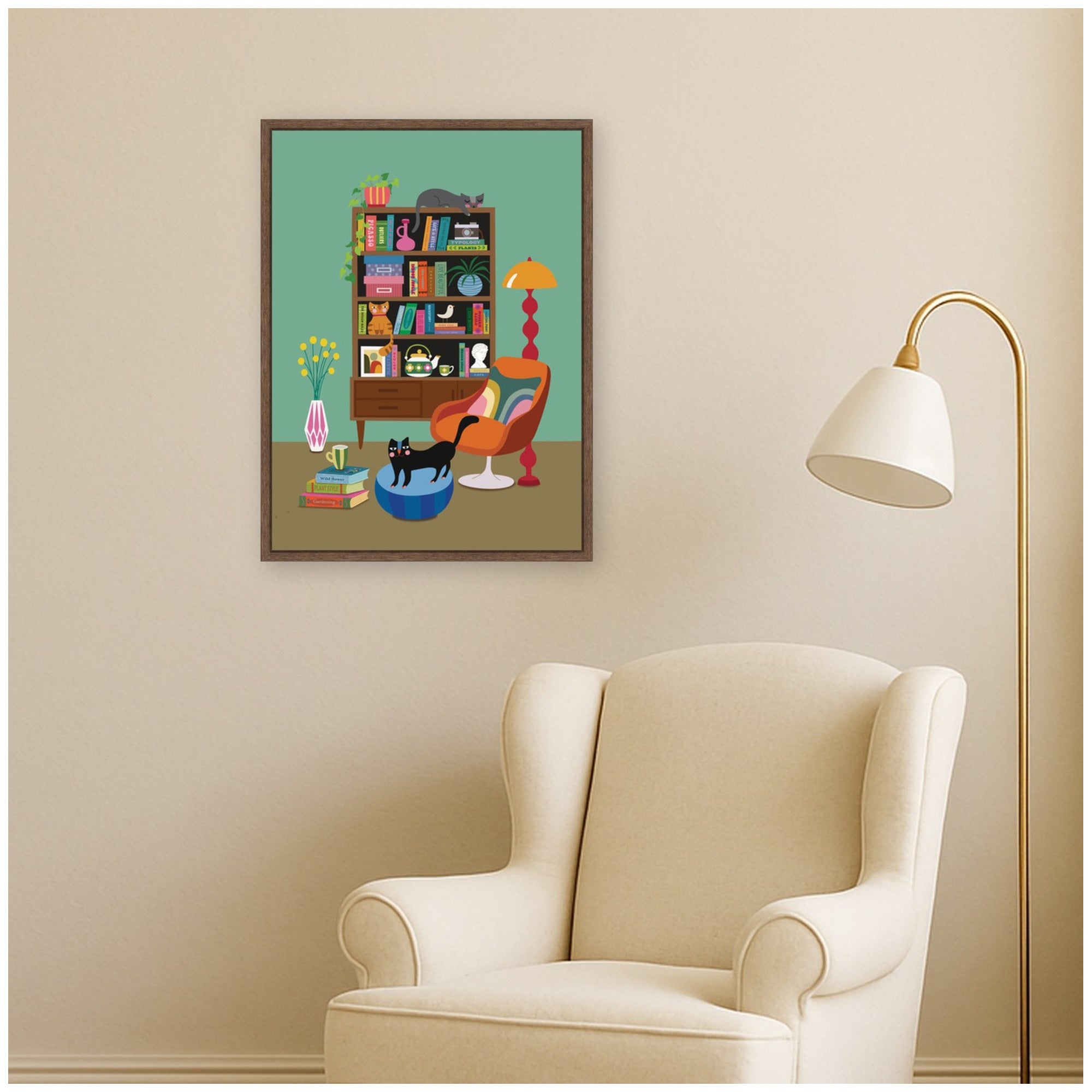 Framed Canvas 18x24 Sylvie Walnut 6