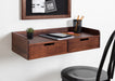 Floating Console Table Dark Brown 28x12x6.5 7