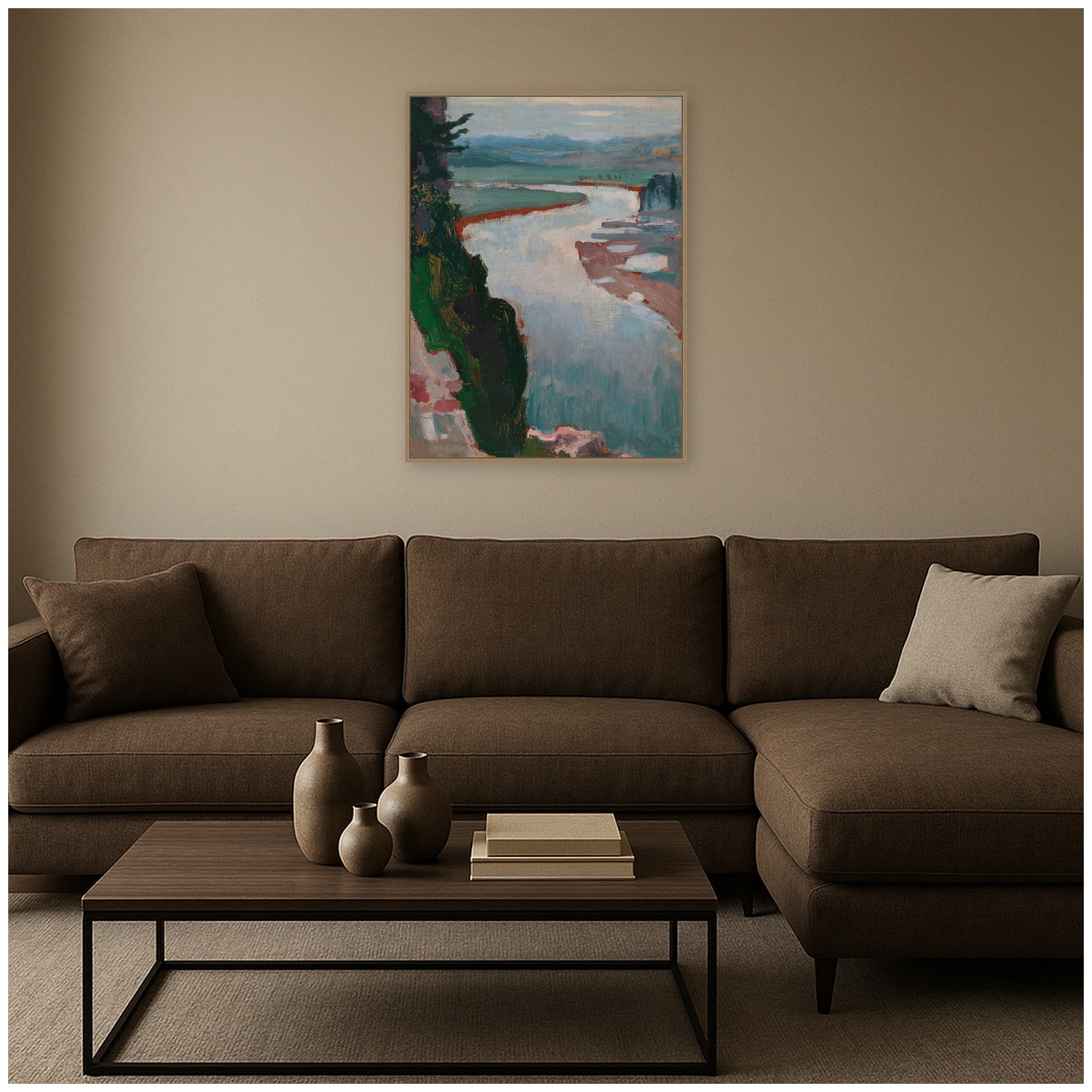 Framed Canvas 32x42 Sylvie Dark Gold 7