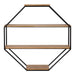 Accent Shelf Rustic Brown 24x24 3