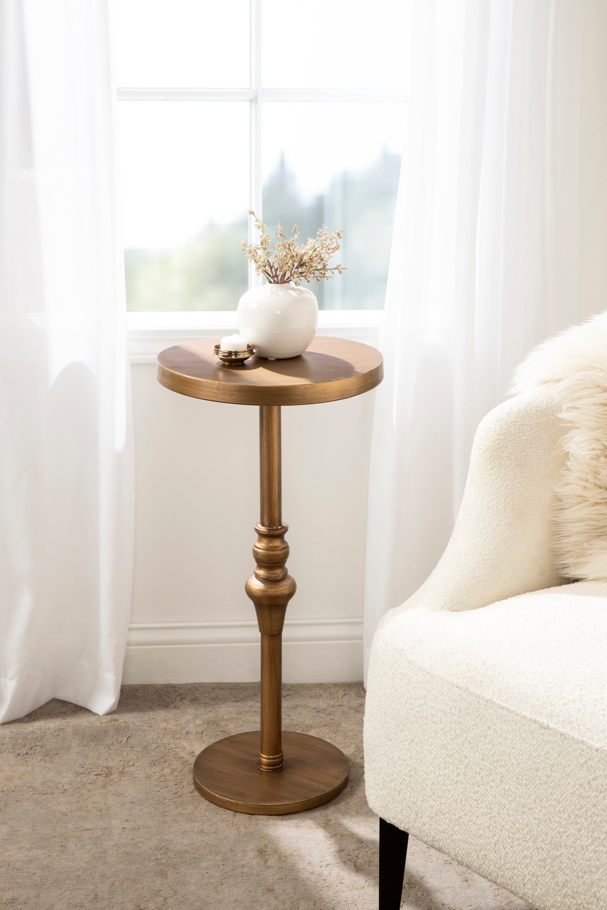 Drink Table Gold 13x13x26 7