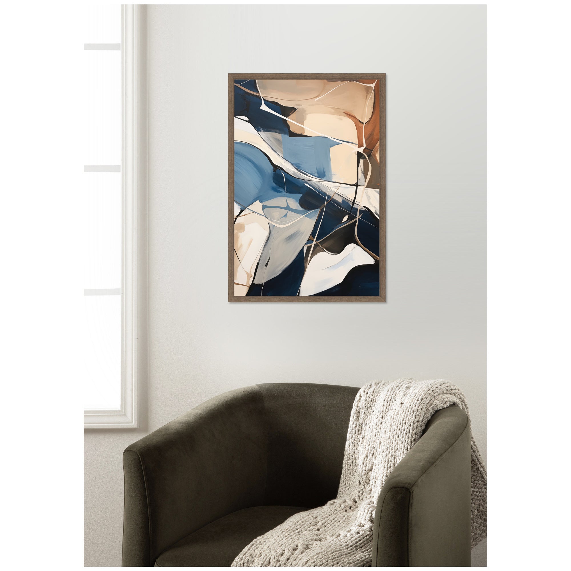 Framed Canvas Sylvie Walnut 16x23 7