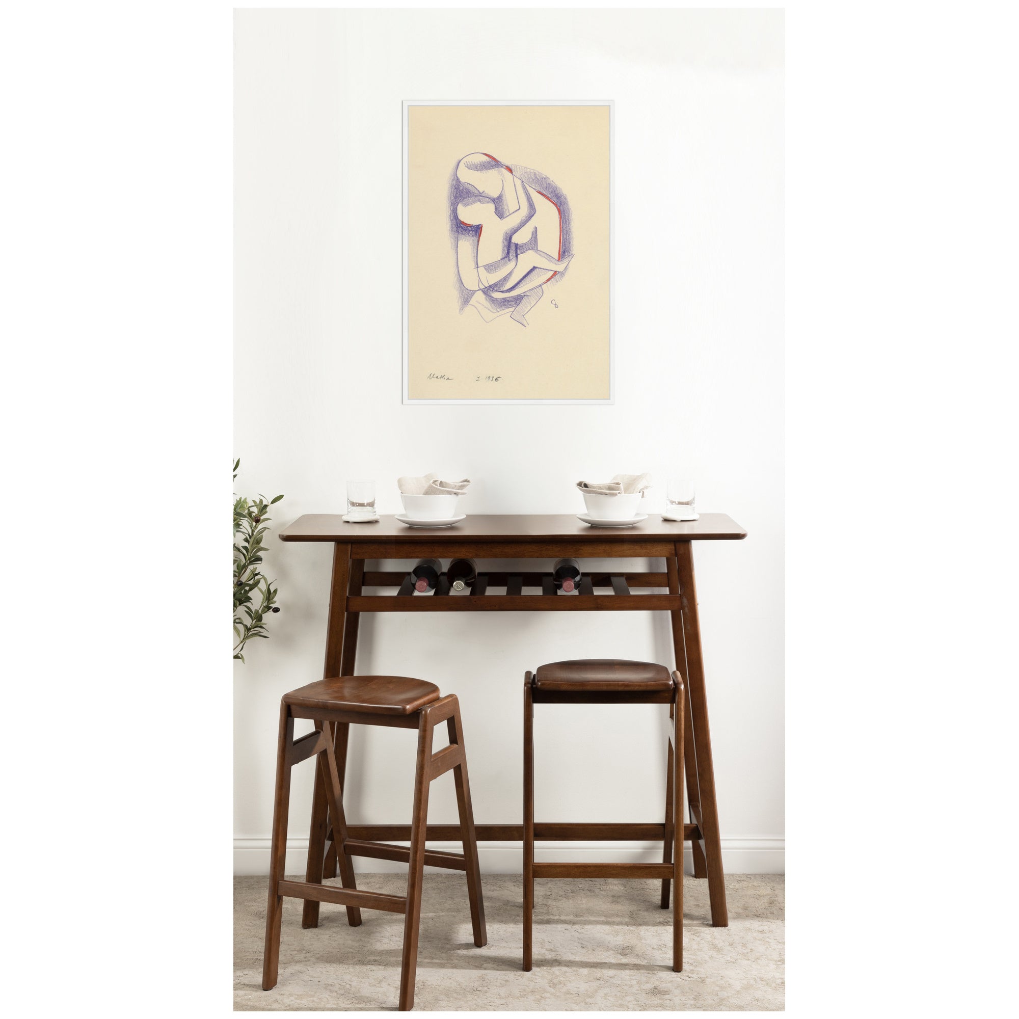 Mother 1936 Mikulas Galanda by Nostalgia Prints Framed Canvas Wall Art Print