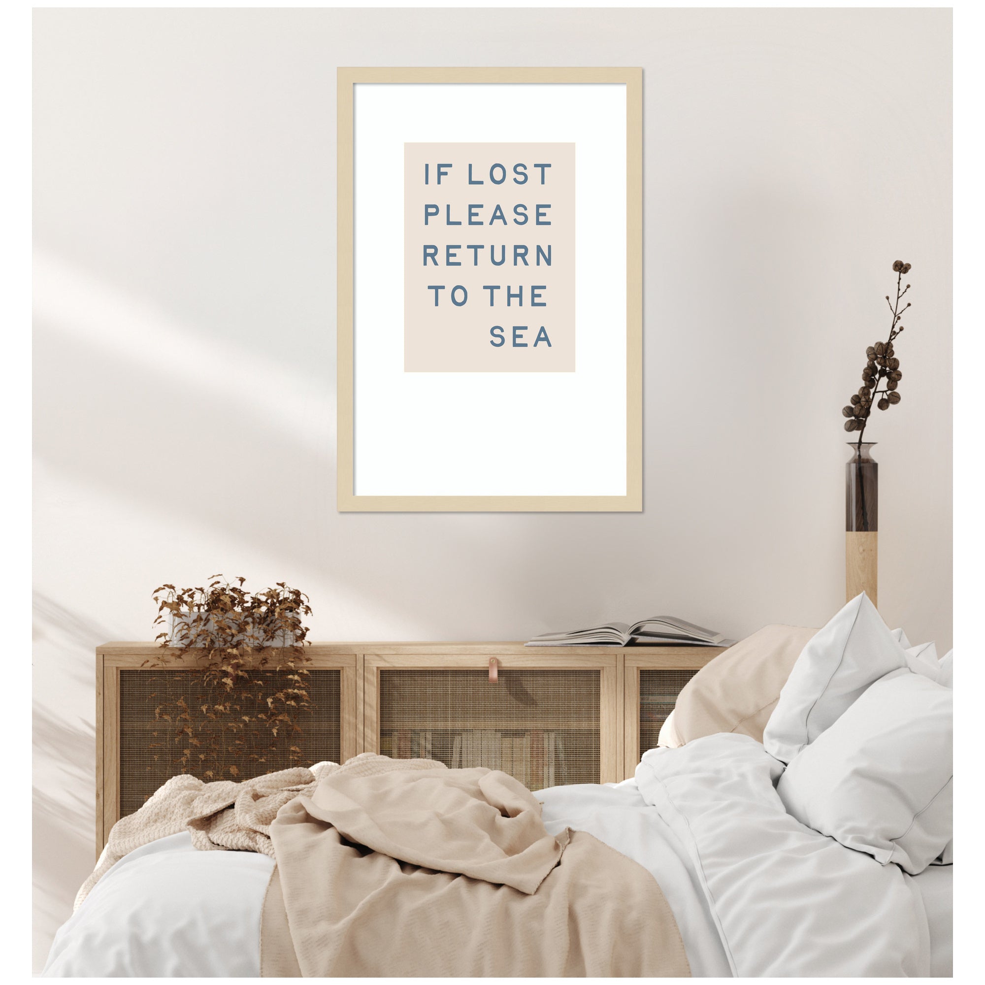 If Lost Please Return to the Sea by Megan Ryan Framed Wall Art Print