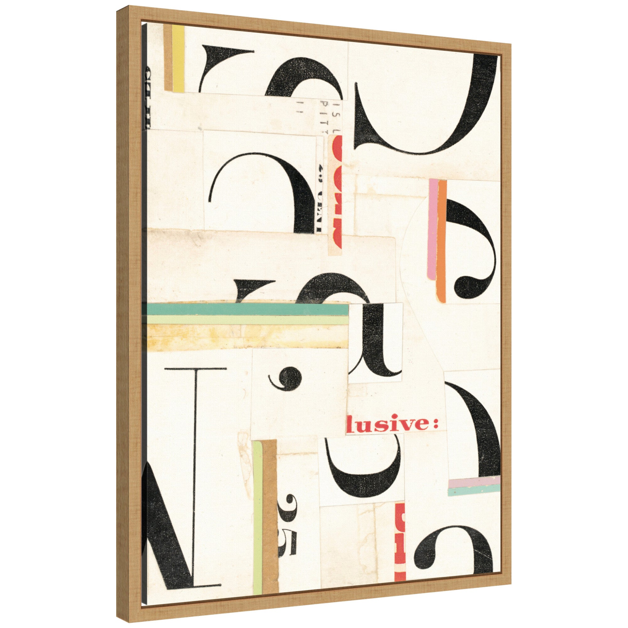 Typography White FC by Felicia Dadak Framed Canvas Wall Art Print