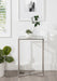 Side Table Clear Silver 16x8x24 5