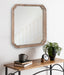 Scallop Mirror Rustic Brown 24x24 7