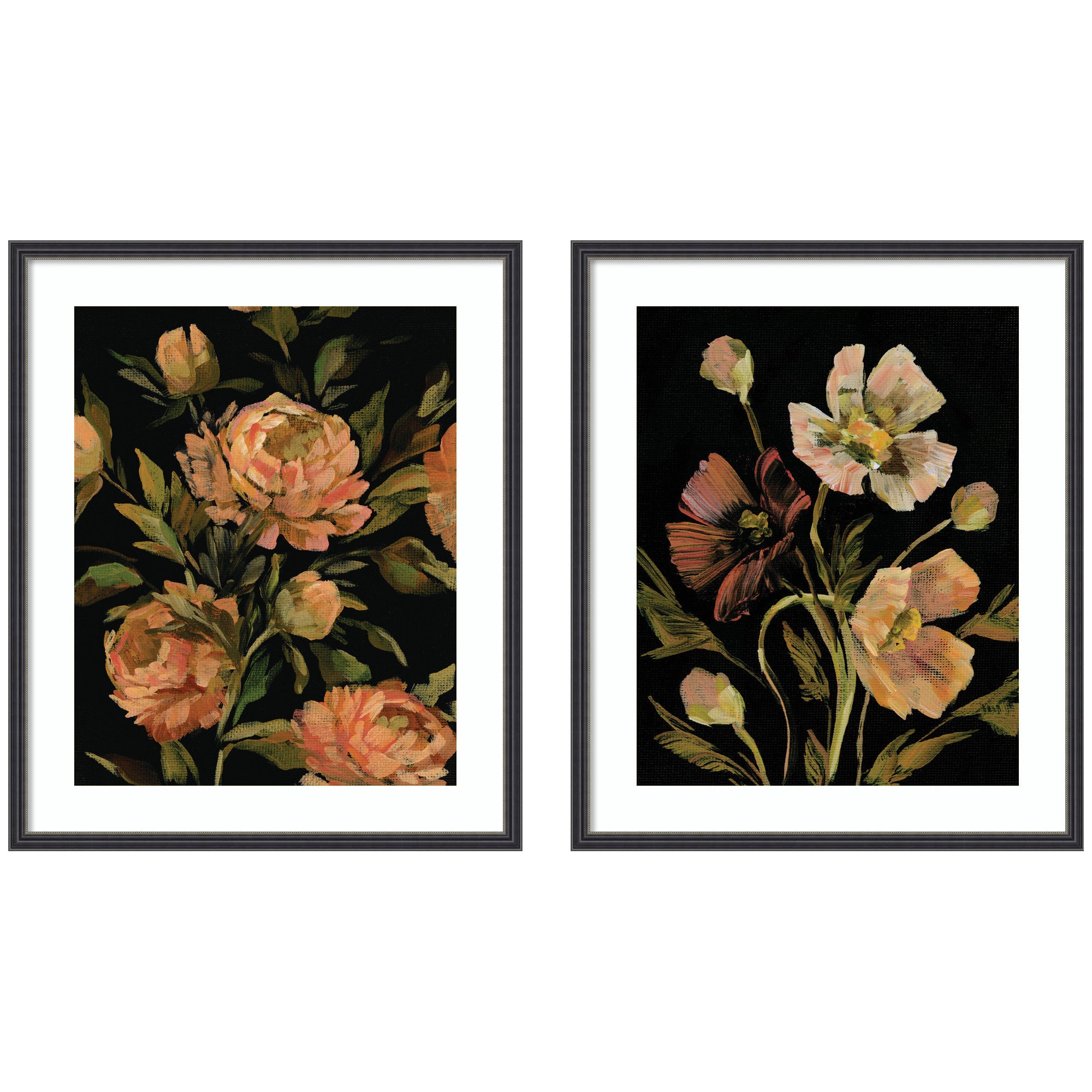 Moody Floral 3 & 5 2 Piece Framed Wall Art Print Set by Annie Quigley