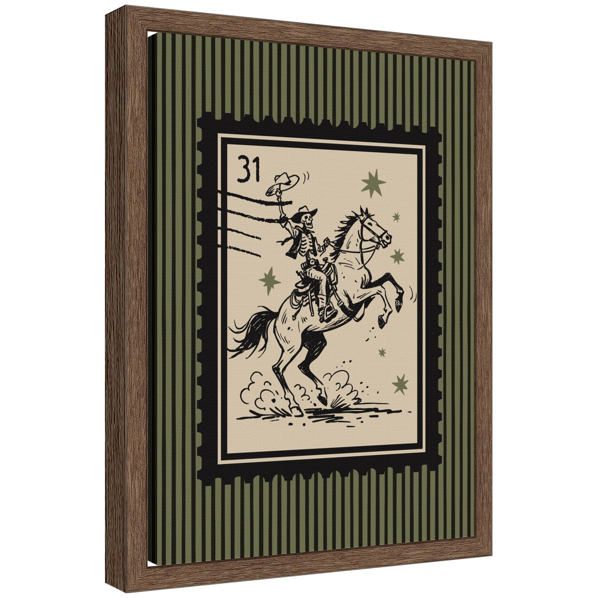 Framed Canvas 10x13 Sylvie Walnut 1