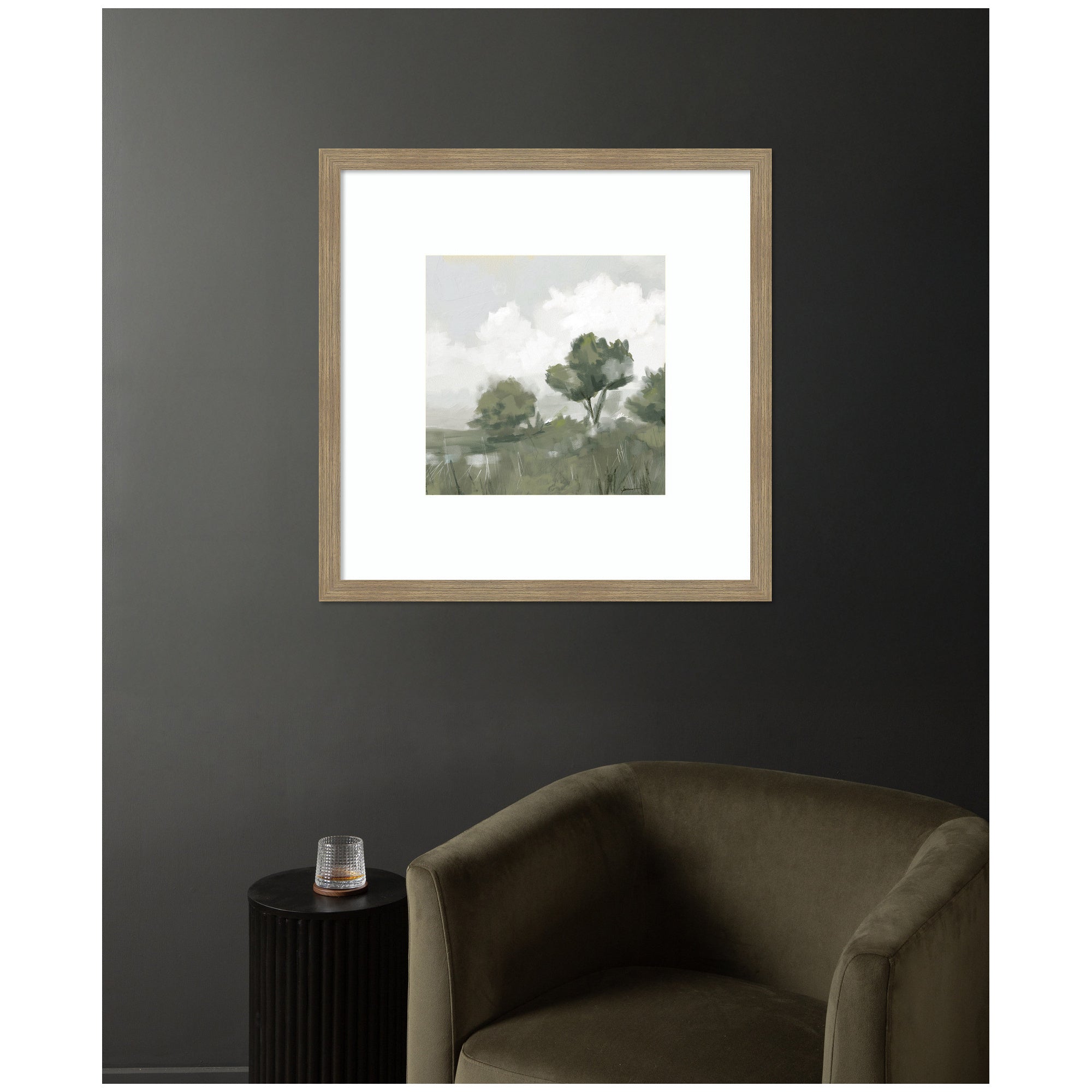 Shades of Olive No. 2 by Mary Sparrow Framed Wall Art Print