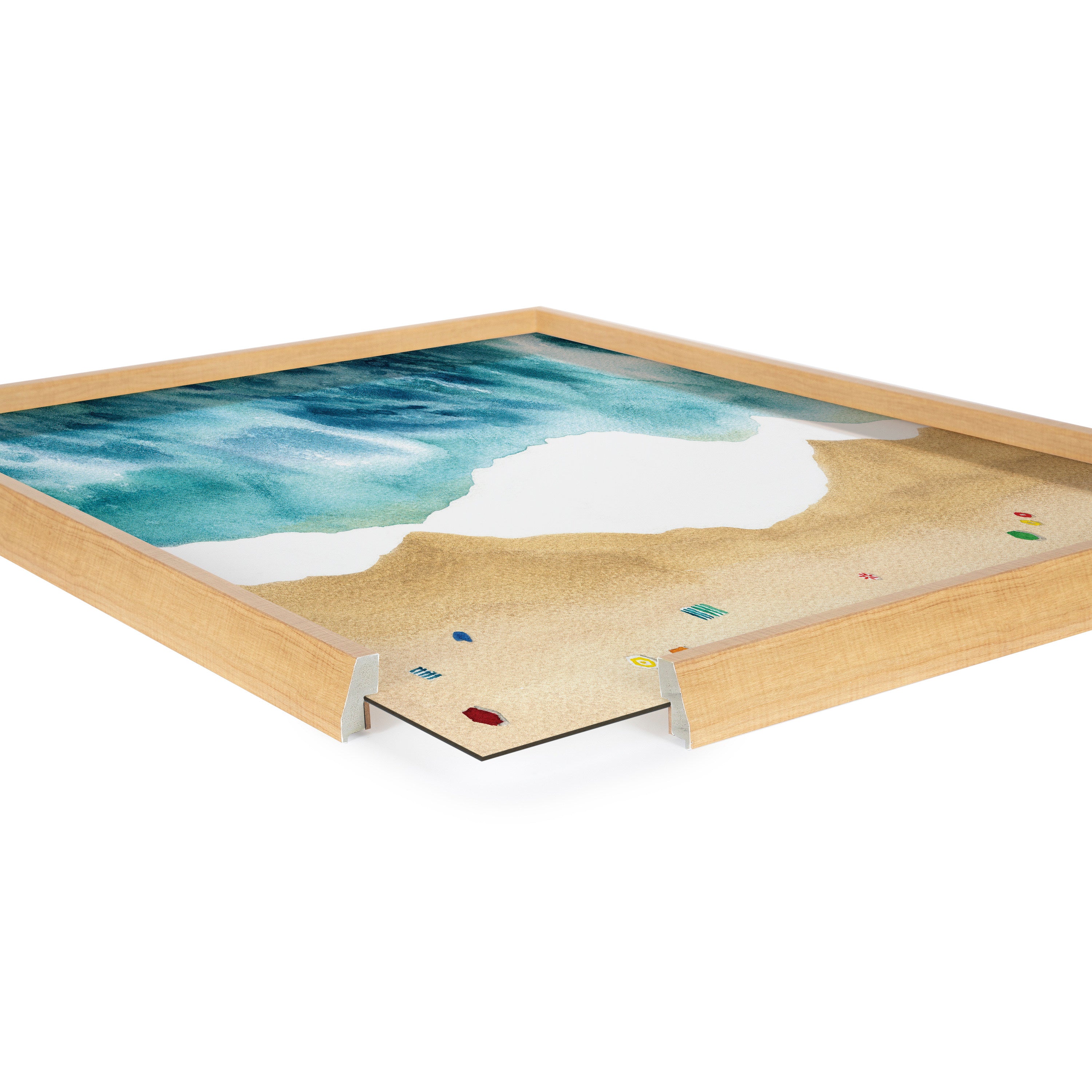 Blake North Shore Framed Printed Glass by Janet Meinke-Lau