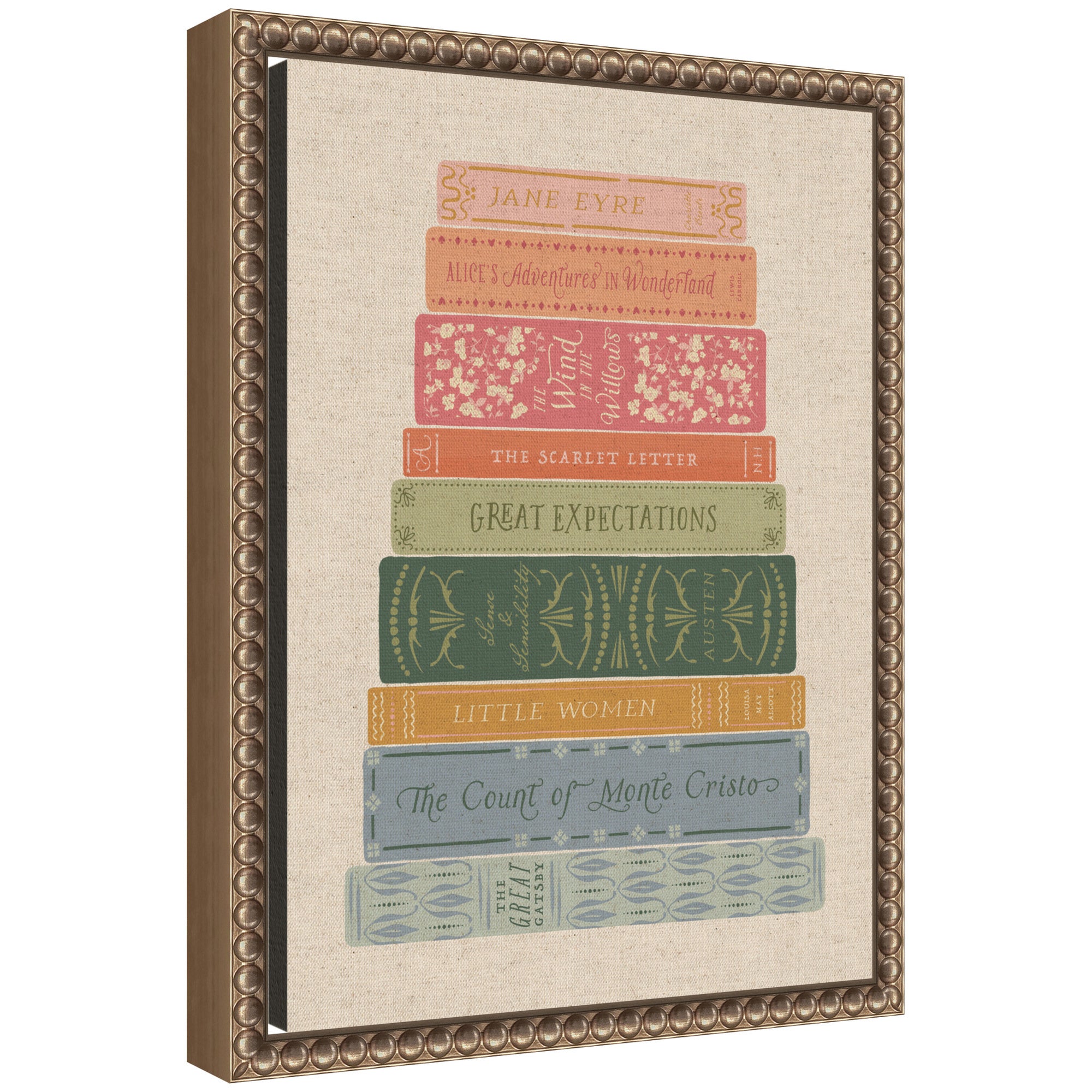 Framed Canvas Sylvie Beaded Dark Gold 10x13 1