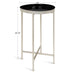 Tea Table Black Silver 14x14x26 2