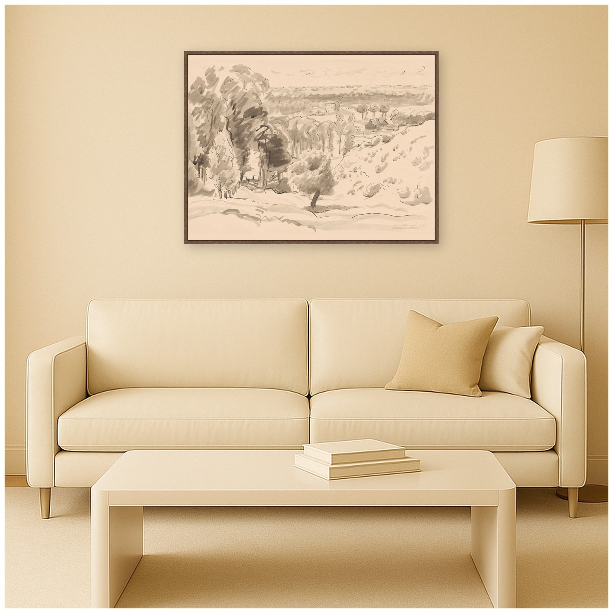 Framed Canvas 42x32 Sylvie Walnut 5
