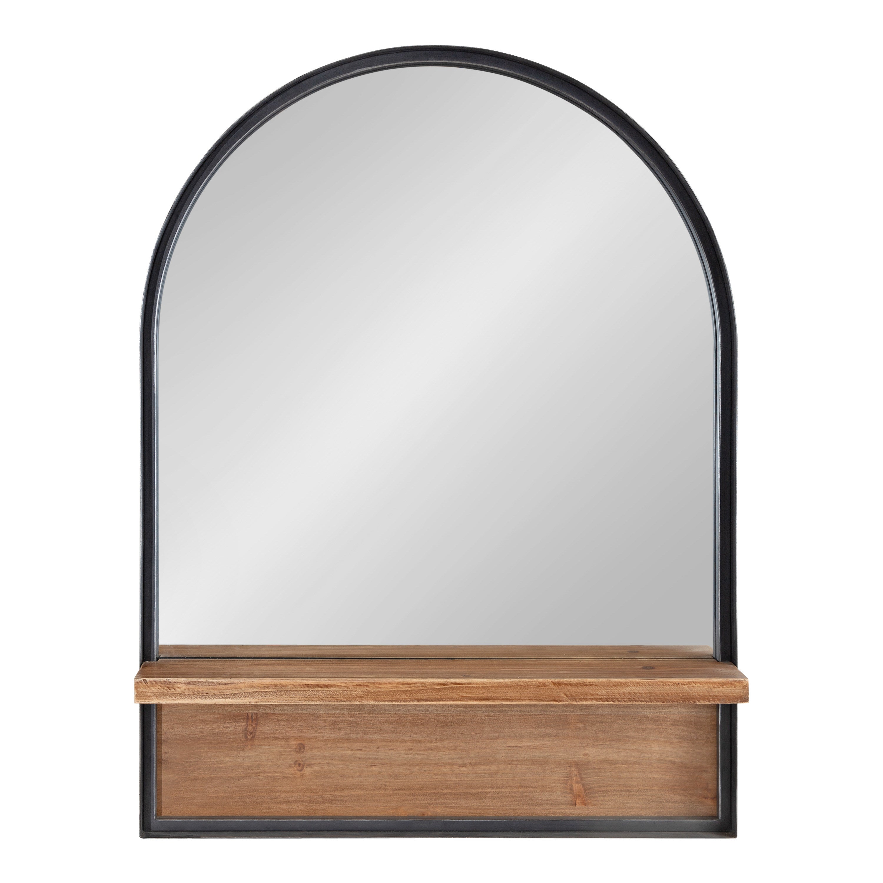 Owing Framed Arch Mirror with Shelf