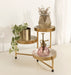 Tabletop Planter White Gold 7x7x10 5