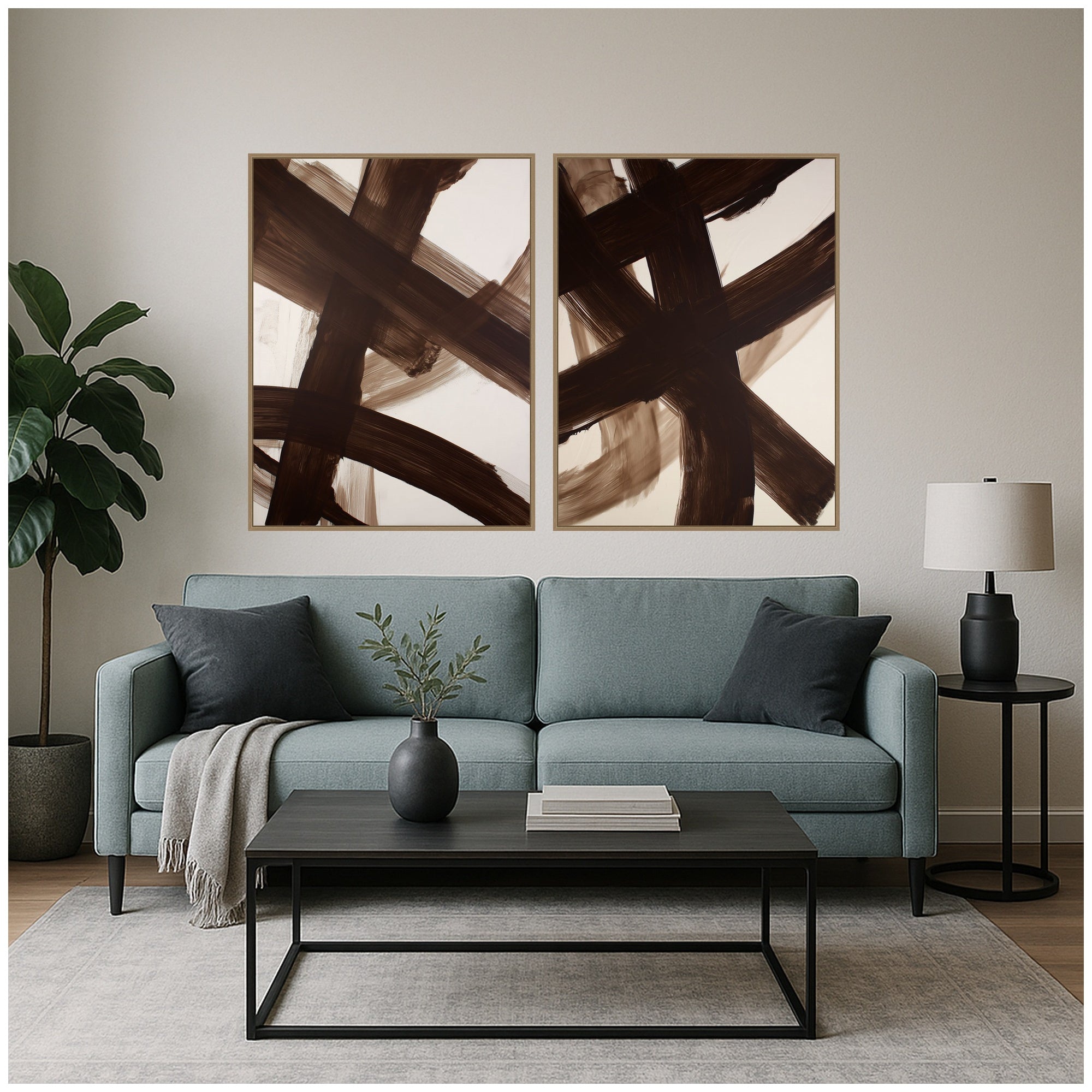 Art Set 2 Piece Set 31x41 Sylvie Dark Gold 7
