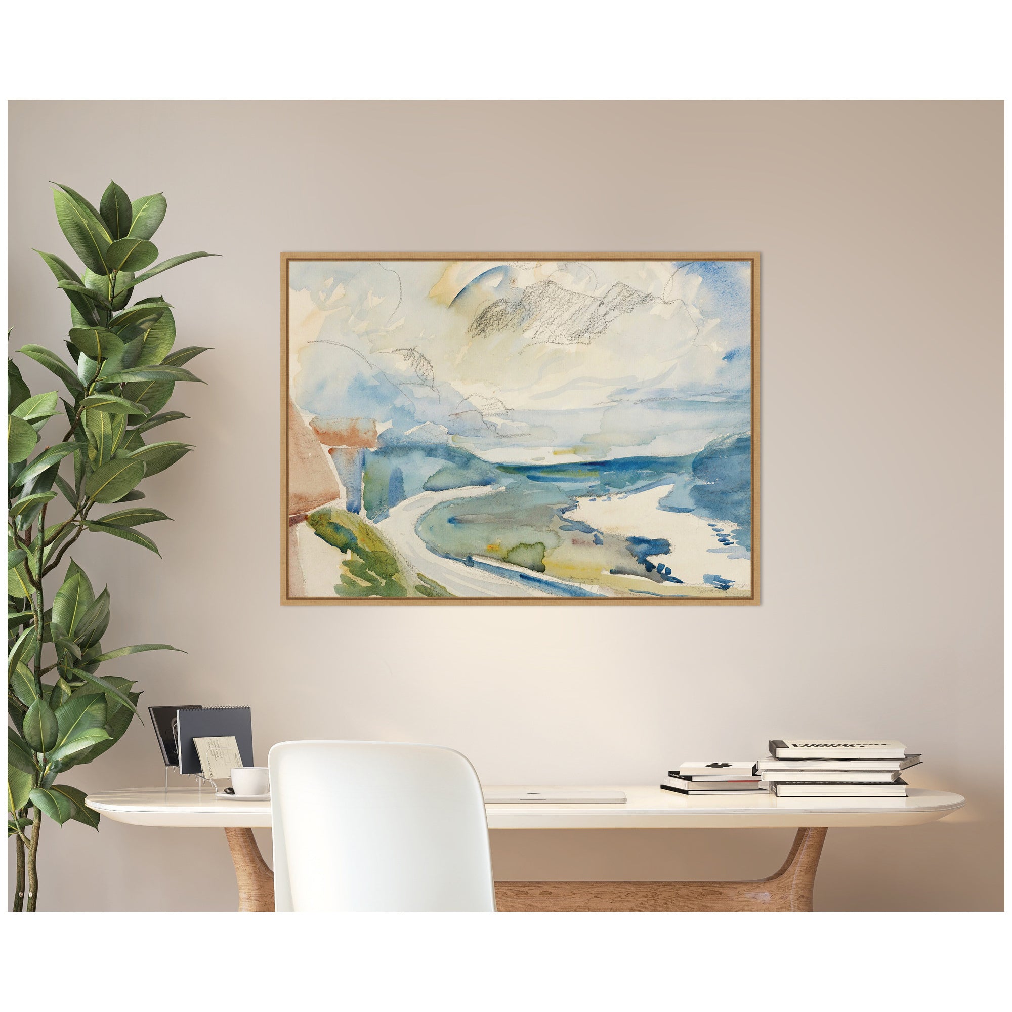 Framed Canvas 38 x 28 Sylvie Natural 6