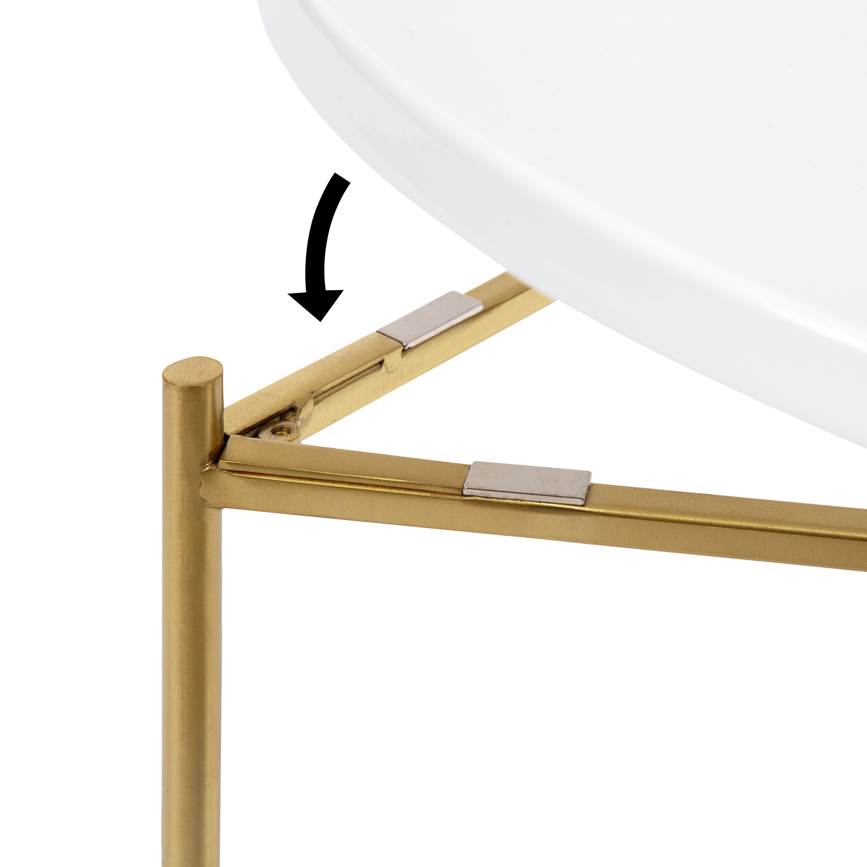 Nesting Table White Gold 2 Piece 5