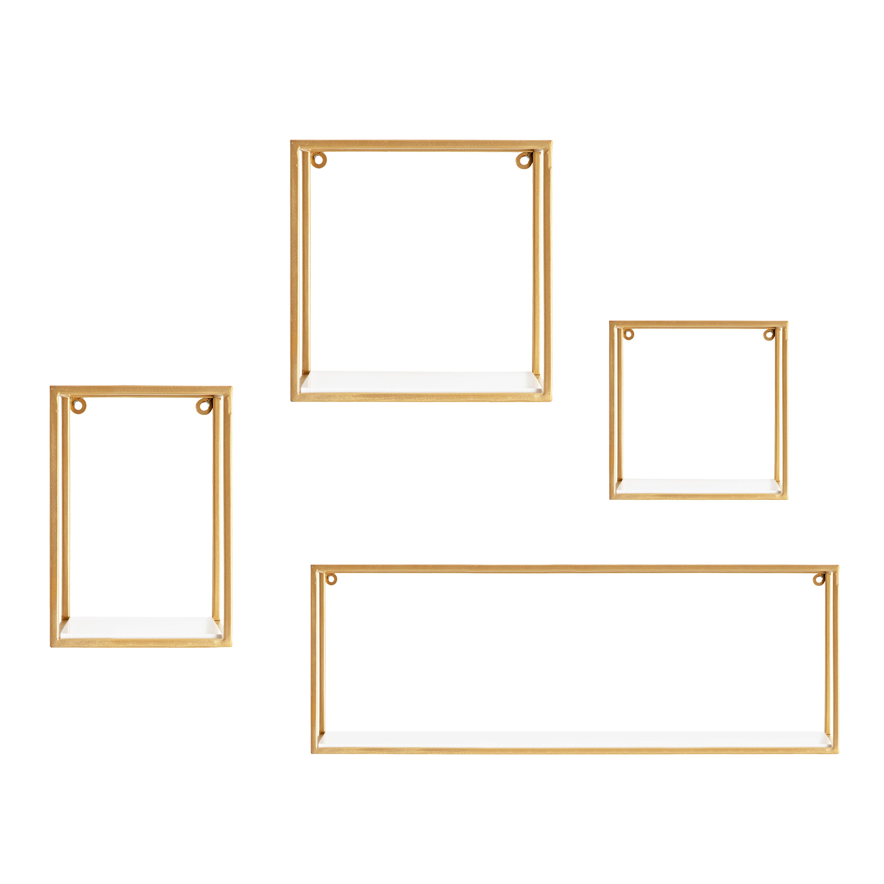 Accent Shelf Gold 4 Piece 2