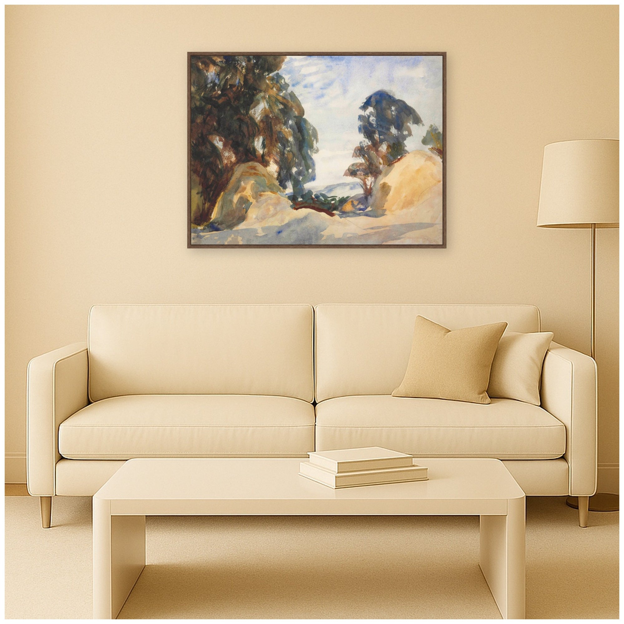 Framed Canvas 42x32 Sylvie Walnut 7