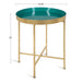 Side Table Gold Teal 18.25x18.25x22 2