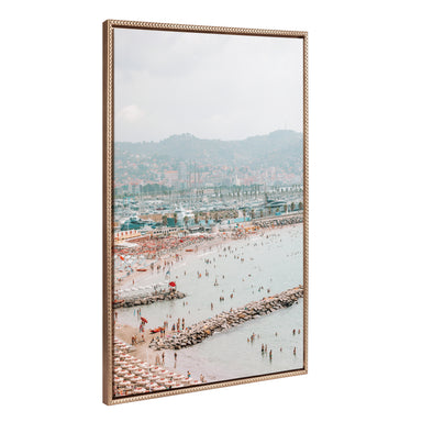 Framed Canvas 28x38 Sylvie Beaded Dark Gold 1