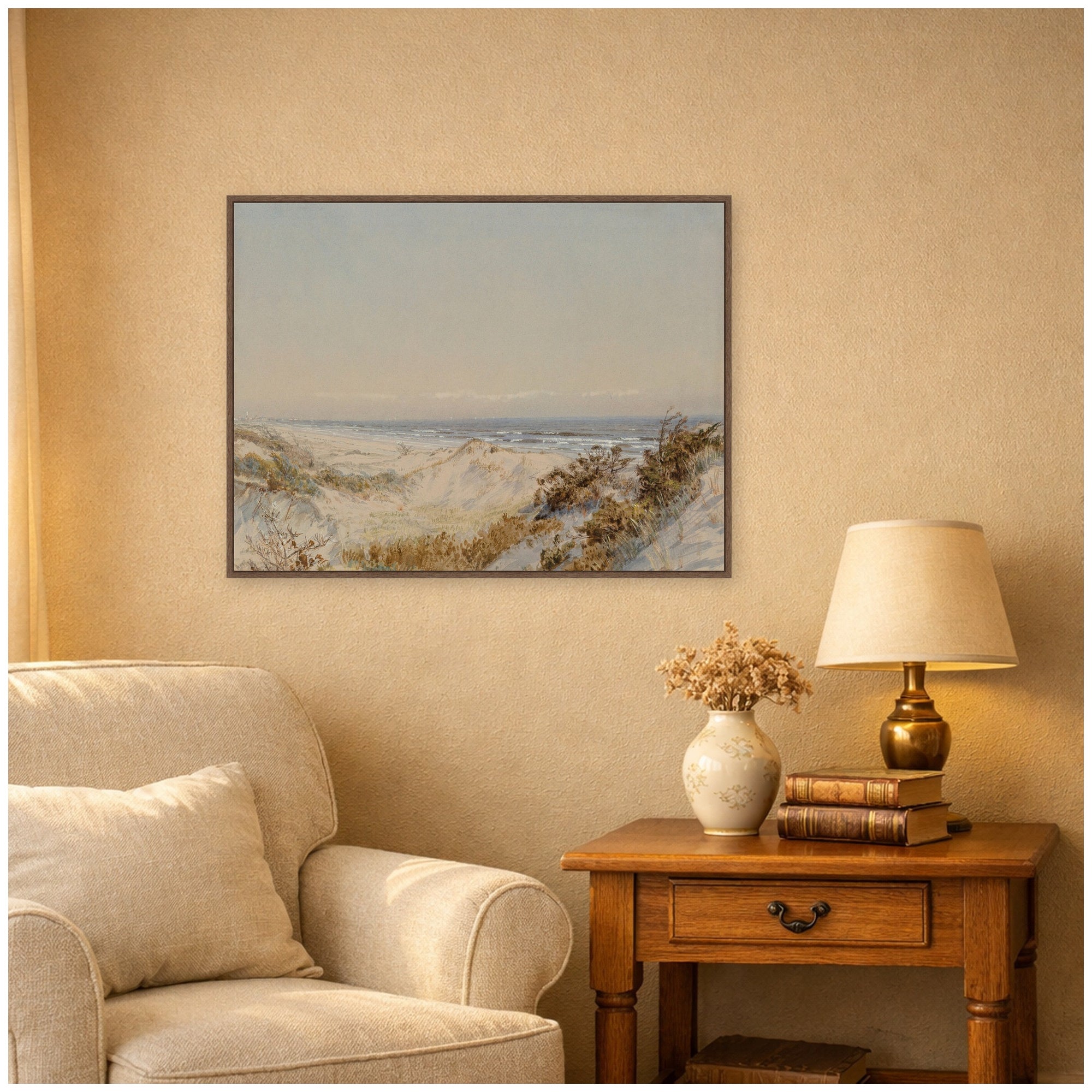 Framed Canvas Sylvie Walnut 42x32 5