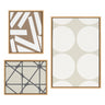 Sylvie Elevated Modern Neutral Dots, Neutral Pattern No 2 and Neutral Stained Glass Framed Canvas by The Creative Bunch Studio