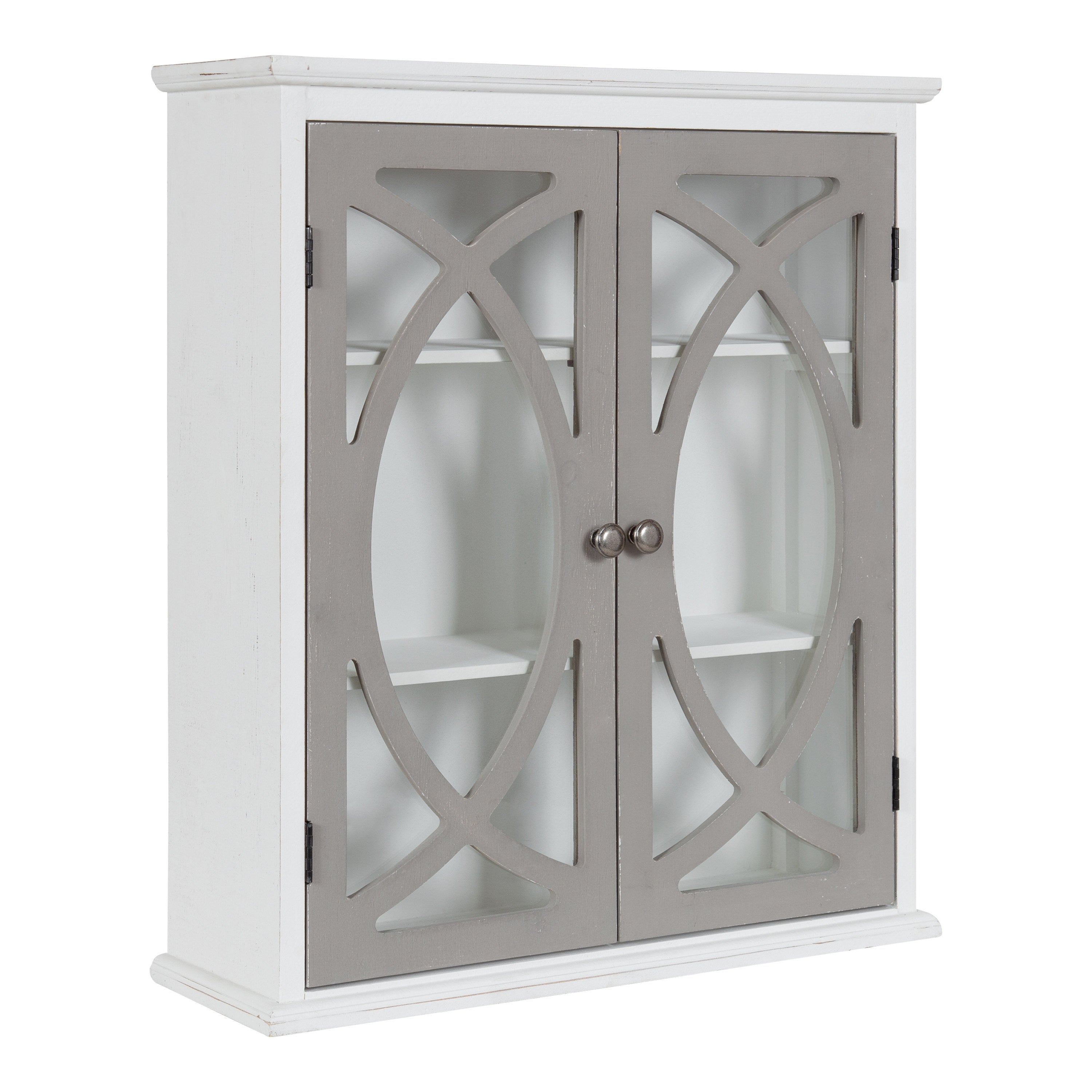 Cabinet 24x8x28 White Gray 1