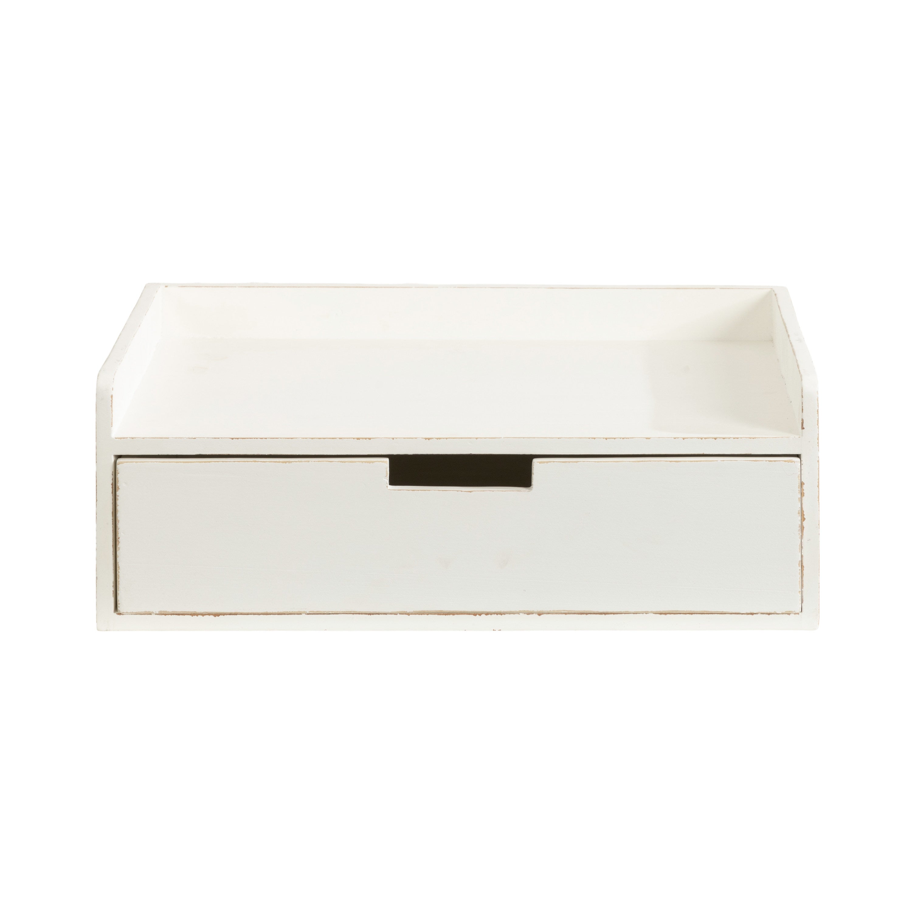 Floating Side Table White 18x12x7 5