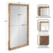Rectangle Mirror 23x34 Rustic Brown 2