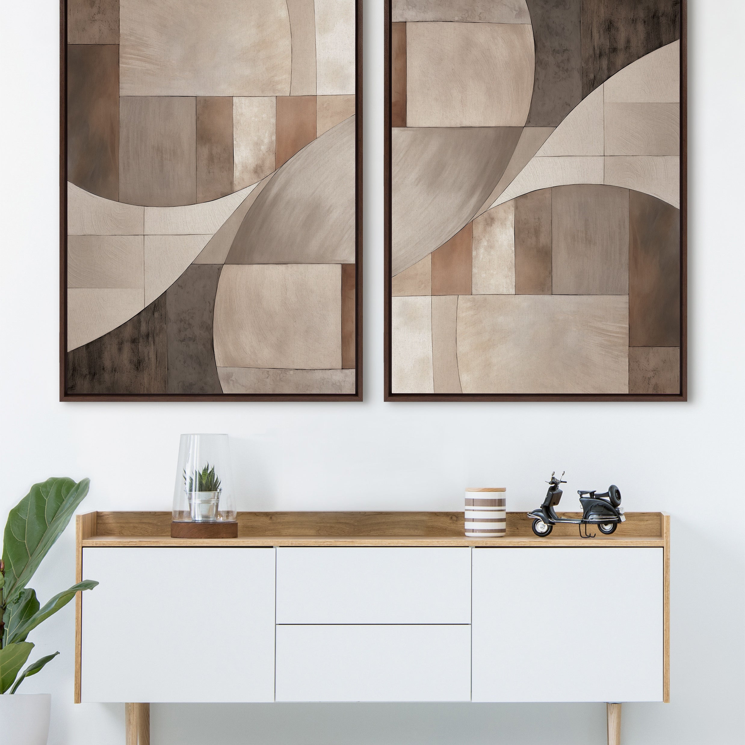 Framed Canvas 31.5x41.5 Sylvie Walnut 6