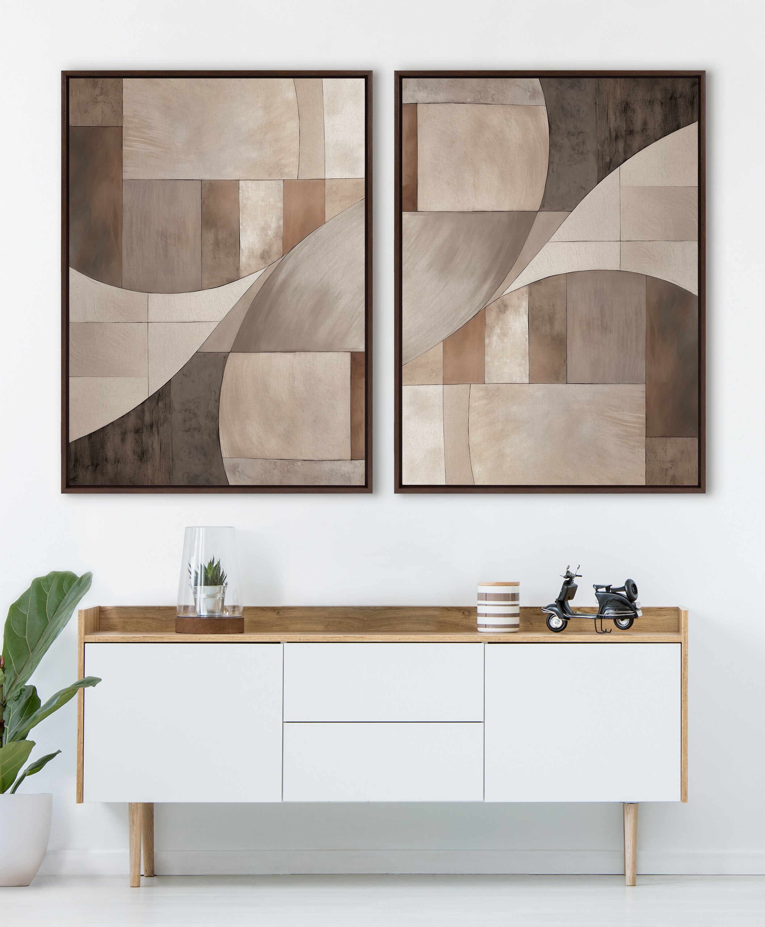 Framed Canvas 31.5x41.5 Sylvie Walnut 6