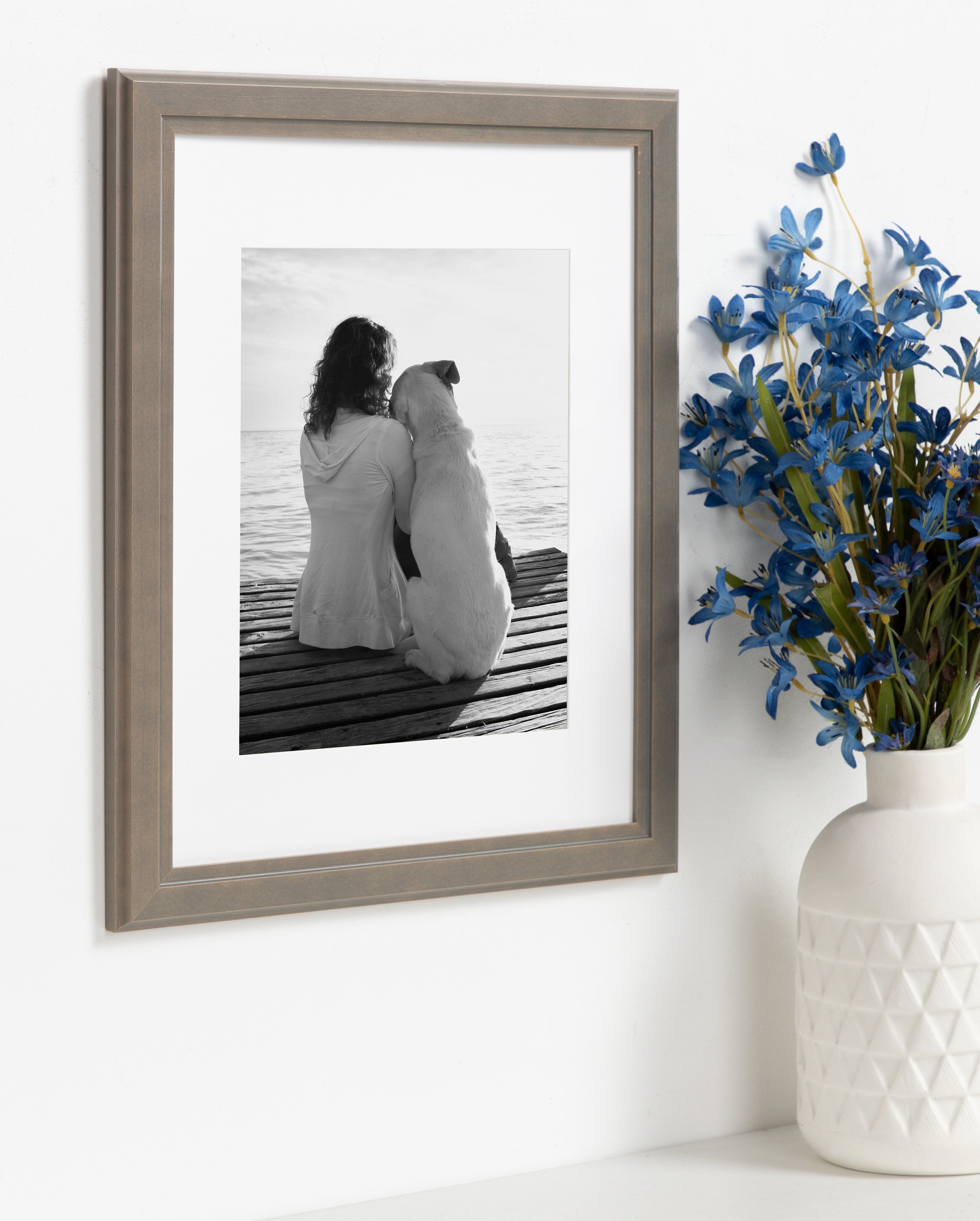 Wall Frame Gray 11x14 matted to 8x10 7