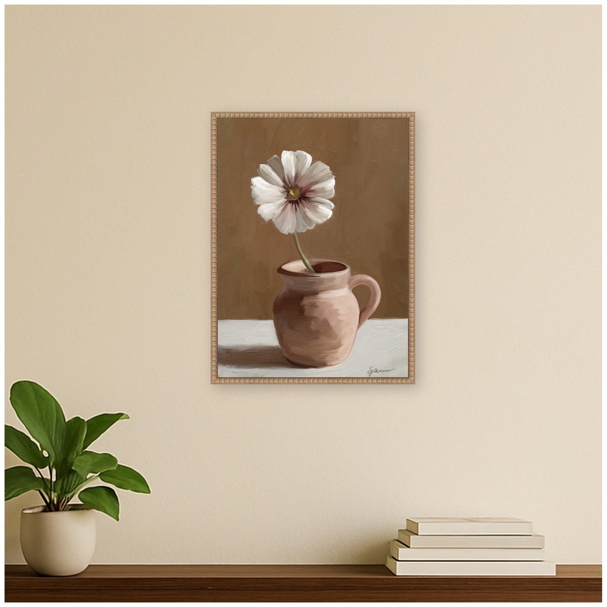 Framed Canvas 18x24 Sylvie Beaded Rustic Natural 5