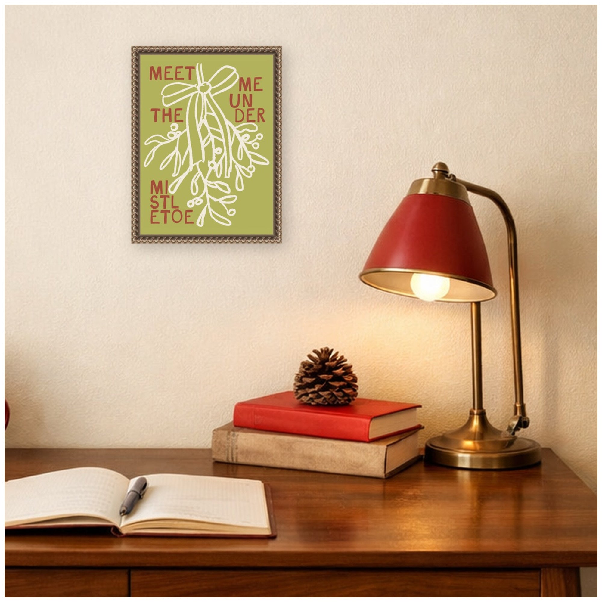 Framed Canvas Sylvie Beaded Dark Gold 10x13 6