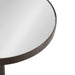 Side Table Mirror Pewter 14x14x24 3