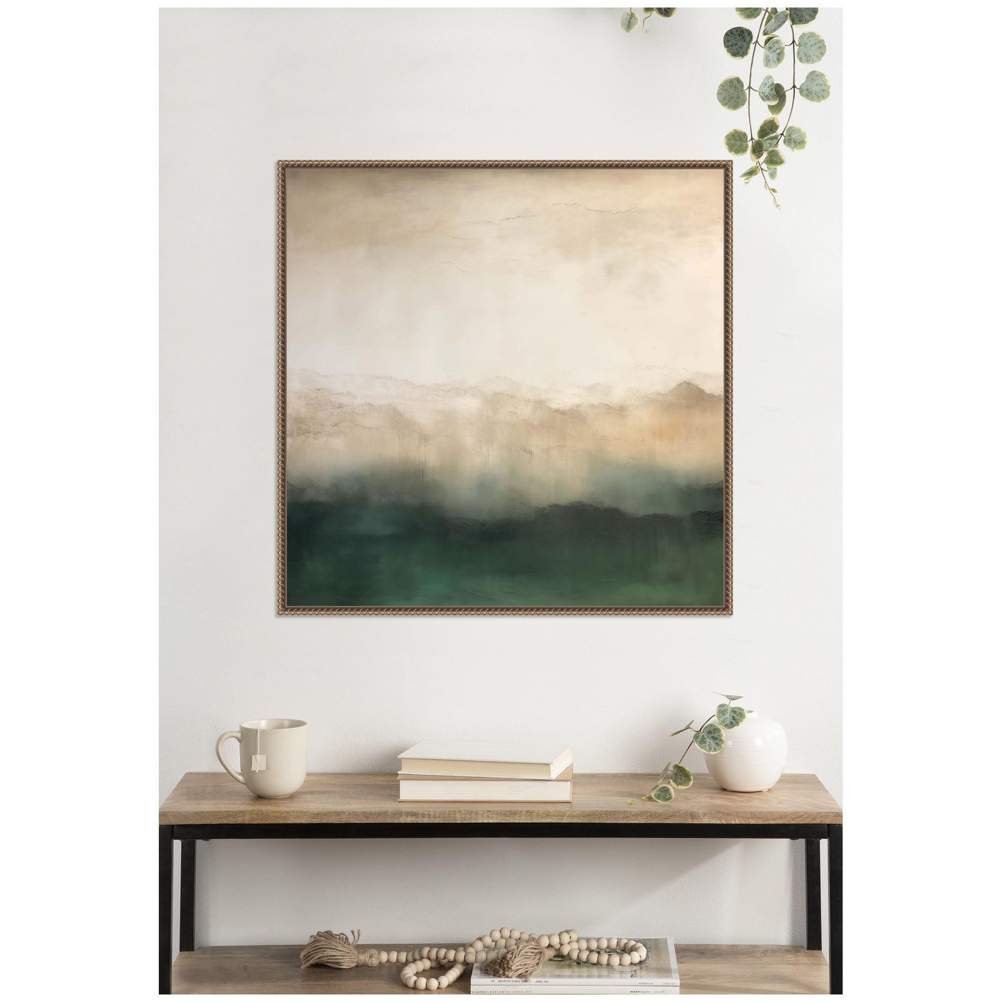 Framed Canvas 30x30 Sylvie Beaded Dark Gold 7