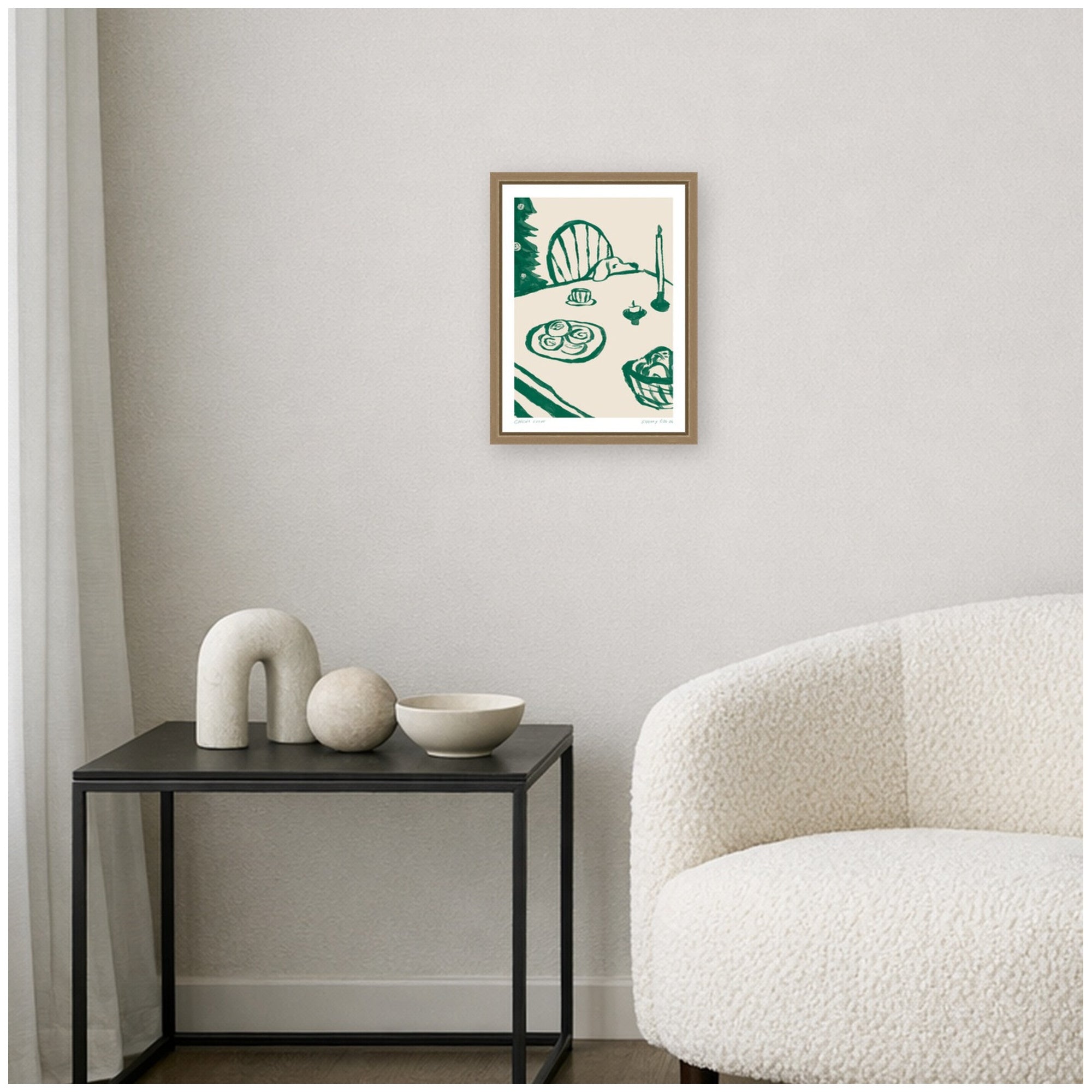 Framed Canvas Sylvie Dark Gold 10x13 6