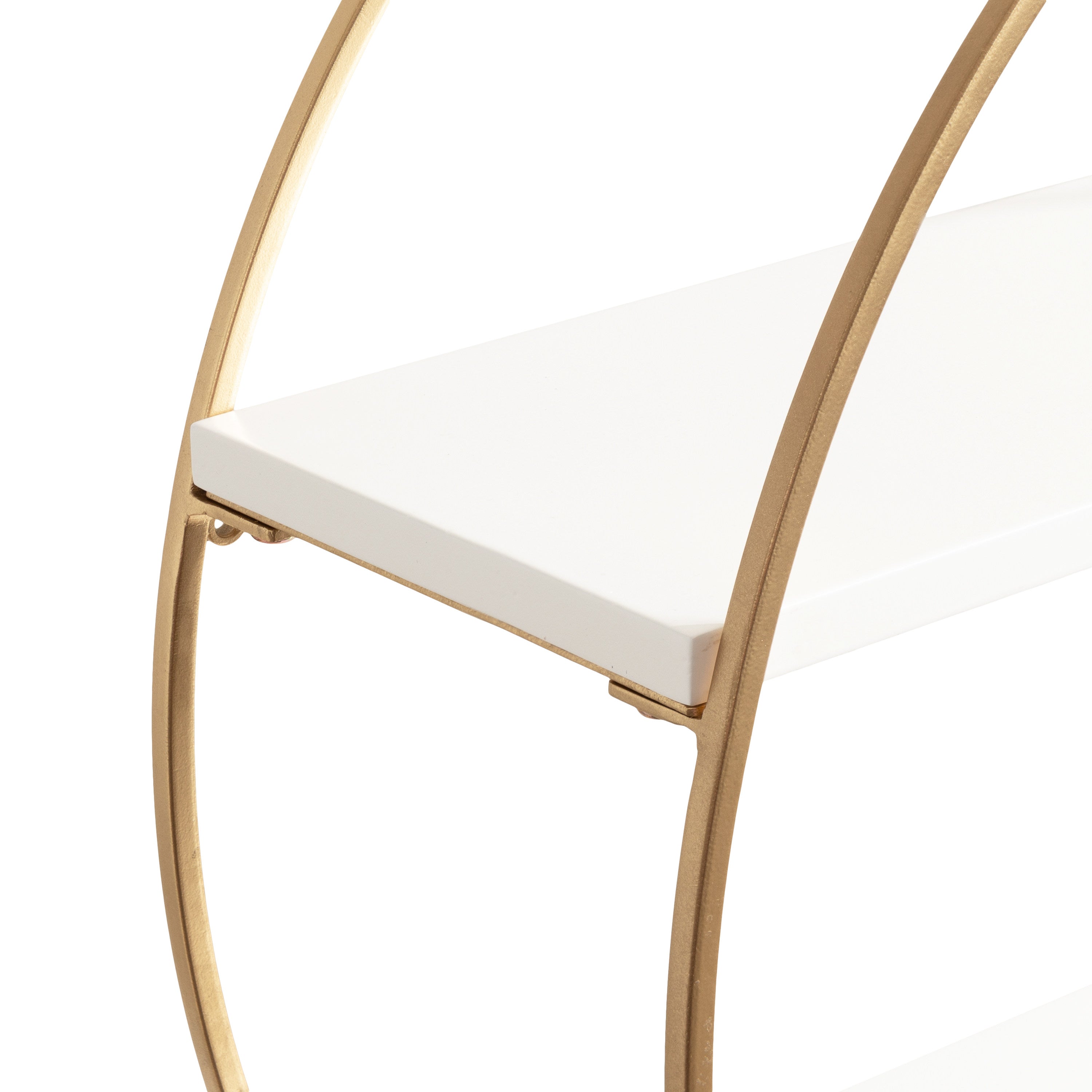 Sequoia Wood and Metal Round Wall Shelf